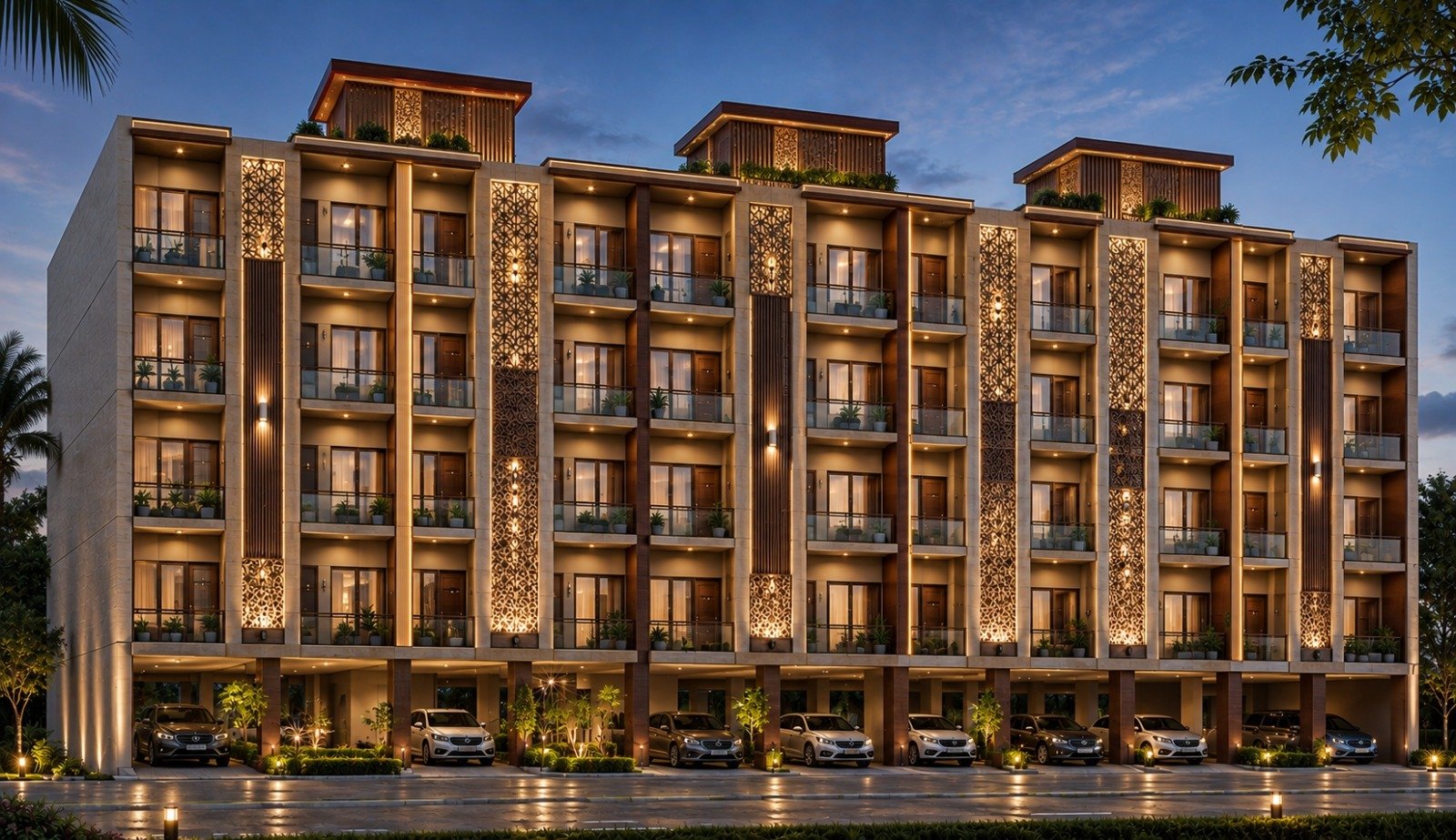 Vishnu City towers exterior render